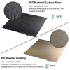 Kép 5/12 - 430x430 mm-es PEI építőlemez 3D nyomtatóágy kétoldali porbevonatú PEI + sima szénszálas felületű rugós acél rugalmas platform mágneses alappal