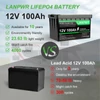 Kép 7/9 - LANPWR 12V 100Ah LiFePO4 lítium akkumulátor csomag tartalék tápegység 1280 Wh teljesítmény