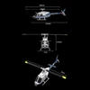 Kép 2/8 - ERA C138 2,4 GHz-es távirányítós helikopter, 4 csatornás egypropelleres csűrő nélküli helikopter - Kék, 2 akkumulátor