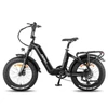Kép 17/20 - FAFREES F20 Master elektromos kerékpár 20 * 4,0 hüvelykes zsíros gumiabroncsok 500 W hátsó hajtómotor 48 V 22,5 AH akkumulátor - Fekete