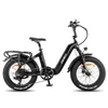 Kép 1/20 - FAFREES F20 Master elektromos kerékpár 20 * 4,0 hüvelykes zsíros gumiabroncsok 500 W hátsó hajtómotor 48 V 22,5 AH akkumulátor - Fekete