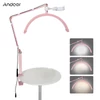 Kép 3/11 - Andoer HD-M3X asztali LED-es videolámpa, félhold alakú kitöltőlámpa - Pink