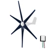 Kép 1/8 - Szélturbina generátor készlet, 400 W 12 V hibrid töltésvezérlővel 2,0 m/s indító szélsebesség - Kék, 6 lapáttal