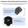 Kép 2/12 - Smart Lock BT kulcs nélküli bejárati ajtózár, TY APP ujjlenyomat-jelszó RFID-kártya mechanikus kulcs