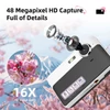 Kép 6/10 - 1080P digitális fényképezőgép, 48 MP zsebes digitális videokamera 32 GB TF kártya USB kártyaolvasóval - Fekete