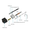 Kép 8/12 - Kobra 3 Hotend 3D nyomtató-extruder nyomtatófej-készlet 24V 50W - 0,4 mm-es sárgaréz fúvókával, hűtőborda nélkül