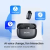 Kép 10/16 - BOYA mini One-Trigger-Two 2,4G vezeték nélküli mikrofonrendszer, telefonmikrofon, mini hajtókamikrofon - Fekete
