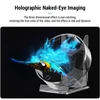 Kép 12/14 - DF-11 3D hologram ventilátor, 11 cm-es LED holografikus projektor reklámgép (átlátszó)