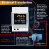 Kép 8/16 - 6 az 1-ben digitális, egyfázisú energiamérő teszter, Din-sínes váltóáramú monitor - D52-2065, AC 40V~300V