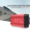 Kép 9/15 - 300 W-os inverteres 12 V DC – 110 V AC autóipari átalakító tápegység, QC3.0 - Piros