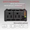 Kép 13/15 - 300 W-os inverteres 12 V DC – 110 V AC autóipari átalakító tápegység, QC3.0 - Piros