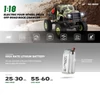 Kép 13/20 - WLtoys 184021 távirányítós autó, 1/18 2,4 GHz, 4WD katonai teherautó