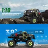 Kép 15/20 - WLtoys 184021 távirányítós autó, 1/18 2,4 GHz, 4WD katonai teherautó