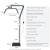 Kép 17/20 - Andoer HD-M18X 36W padló LED videolámpa, összecsukható LED töltőlámpa, Szépség állóhold lámpa - Fekete