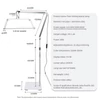 Kép 6/19 - Andoer HD-M18X 36W padló LED videolámpa, összecsukható LED töltőlámpa, Szépség állóhold lámpa - Fehér