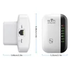 Kép 3/17 - 300M WiFi átjátszó, vezeték nélküli jelerősítő, 7 jelzőlámpa WiFi hatótávolság-bővítő Ethernet porttal - Fehér