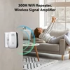 Kép 14/17 - 300M WiFi átjátszó, vezeték nélküli jelerősítő, 7 jelzőlámpa WiFi hatótávolság-bővítő Ethernet porttal - Fehér