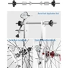 Kép 8/11 - Kerékpárkerék-kiegyenlítő állvány, kerékpárkerék-beállítás-javító szerszám mérőórával - Kék