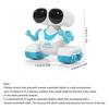 Kép 6/13 - 836 Kids újratölthető távirányítós robot – automatikus bemutató, rugalmas fej és kezek, zene, LED szemek - Kék