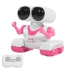 Kép 1/14 - 836 Kids újratölthető távirányítós robot – automatikus bemutató, rugalmas fej és kezek, zene, LED szemek - Pink