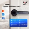 Kép 11/20 - Wafu Smart Lock kulcs nélküli bejárati ajtózár BLE átjáróval, kilincs jelszavas ajtózár