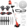 Kép 7/8 - Weed Wacker akkus fűnyíró 108-132cm visszahúzható - 2 akkumlátorral