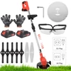 Kép 1/8 - Weed Wacker akkus fűnyíró 108-132cm visszahúzható - 2 akkumlátorral