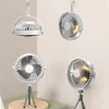Kép 8/11 - Többfunkciós állványos ventilátor, hordozható kemping világítási ventilátor