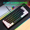 Kép 6/16 - HXSJ V700BW+A869 USB számítógépes billentyűzet és egér készlet 61 gombos vezetékes RGB háttérvilágítással + vezetékes játékegérrel