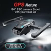 Kép 6/20 - S188 GPS távirányítós Quadcopter kettős kamerával, 8K / 180° ESC fel/le/lapos kamera - Fekete, 2 akkumulátor