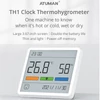 Kép 11/20 - ATuMan TH1 Higrométer beltéri LCD kijelző hőmérséklet, páratartalom monitor órával