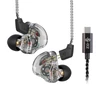 Kép 10/16 - CCZ Melody In-Ear Monitor fülhallgató, zajszűrés, színpadi dinamikus fejhallgató - Átlátszó, C típus