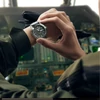 Kép 10/19 - North Edge Mach Watch Pilot Watch Napelemes Férfi karóra, 50M vízálló - Fekete