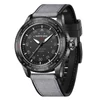 Kép 17/19 - North Edge Mach Watch Pilot Watch Napelemes Férfi karóra, 50M vízálló - Fekete