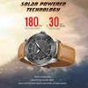 Kép 2/10 - North Edge Mach Watch Pilot Watch Napelemes Férfi karóra, 50M vízálló - Ezüst