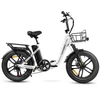 Kép 19/20 - Samebike C05 PRO összecsukható elektromos kerékpár, 20 * 4 hüvelykes zsírabroncsok, 500 W-os motor - Fehér