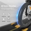 Kép 4/20 - SAMEBIKE CY20 összecsukható elektromos kerékpár, 20*2,35 hüvelykes küllős kerék, 350 W-os motor - Fekete