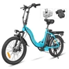 Kép 1/20 - SAMEBIKE CY20 összecsukható elektromos kerékpár, 20*2,35 hüvelykes küllős kerék, 350 W-os motor - Világos kék