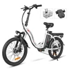 Kép 1/20 - SAMEBIKE CY20 összecsukható elektromos kerékpár, 20*2,35 hüvelykes küllős kerék, 350 W-os motor - Fehér