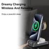 Kép 8/14 - JJT-A60 4 ​​az 1-ben töltőállvány órával – 15 W-os gyors mágneses vezeték nélküli töltés - Fekete, Samsung készülékhez