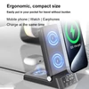 Kép 10/14 - JJT-A60 4 ​​az 1-ben töltőállvány órával – 15 W-os gyors mágneses vezeték nélküli töltés - Fekete, Samsung készülékhez