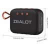 Kép 15/20 - ZEALOT S75 Outdoor BT 5.2 hangszóró, 10 W térhatású hang, hordozható kerékpáros hangszóró szíjjal - Szürke