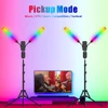 Kép 17/20 - RGB-S2 rugalmas, kétkarú RGB videolámpa, 36 W-os fényképezési LED-töltőlámpa, hangszedő ritmusfény