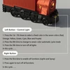 Kép 19/19 - Vintage Container Train illóolaj diffúzor távirányítóval otthoni használatra - Narancs