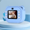 Kép 7/18 - Gyerekkamera, 1080P digitális fényképezőgép hőnyomtatás 2,4 hüvelykes IPS képernyővel - Kék, 32G memóriakártyával + kártyaolvasóval 2 tekercs nyomtatópapír