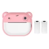 Kép 1/18 - Gyerekkamera, 1080P digitális fényképezőgép, hőnyomtatás 2,4 hüvelykes IPS képernyővel – Pink, 2 tekercs nyomtatópapírral