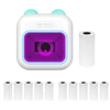 Kép 1/18 - Mini Pocket Thermal Instant fotónyomtató 7 színű LED fényű feliratozógép - Kék, 11 papírtekerccsel (57x25 mm)