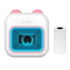 Kép 1/19 - Mini Pocket Thermal Instant fotónyomtató 7 színű LED fényű feliratozógép - Pink, 1 papírtekerccsel (57x25 mm)