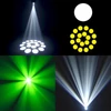 Kép 9/9 - LED mozgó fejlámpa fénysugár, 120 W színpadi lámpa, 8 GOBO-val, 8 színben, 18 prizmás forgó lámpával
