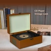 Kép 7/9 - CD-lejátszó, BT 5.0 zene, U lemezalbum, hordozható CD-lejátszó, beépített hangszórók távirányítóval - Barna